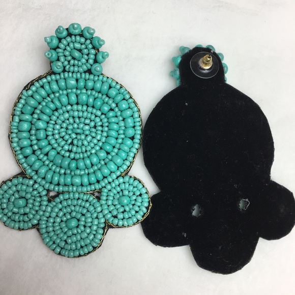 Carmen Turquoise Bead Drop Earrings - Picture 3 of 5